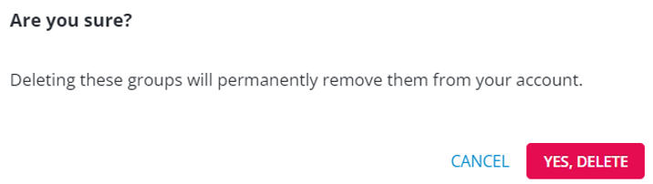 delete confirmation message
